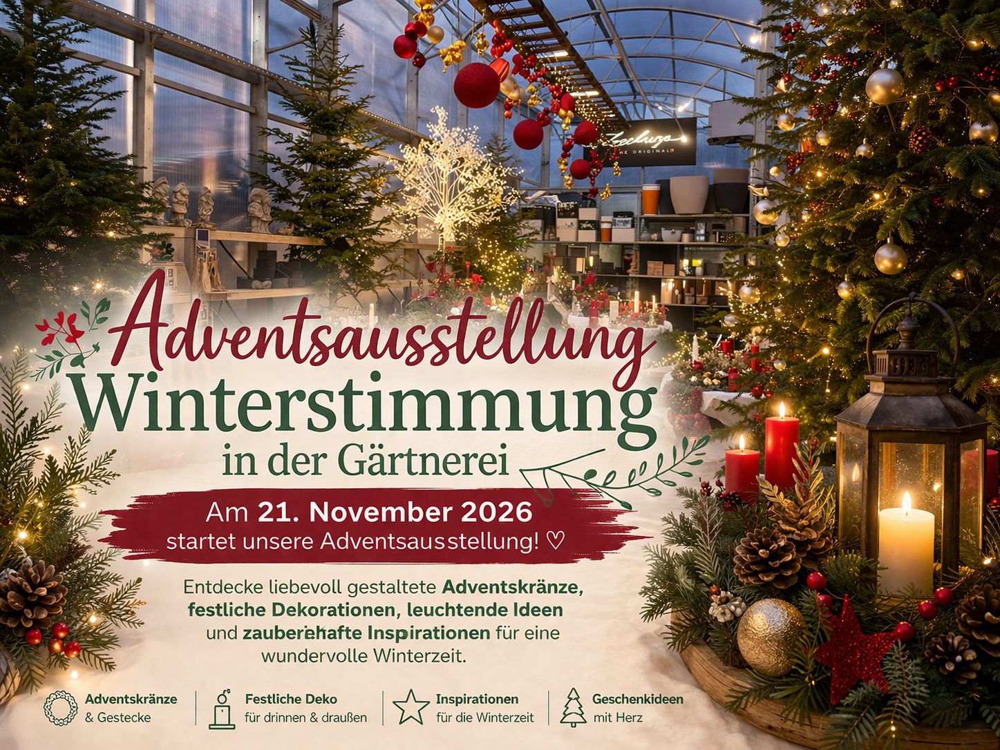 Adventsausstellung - Winterstimmung in der Gärtnerei