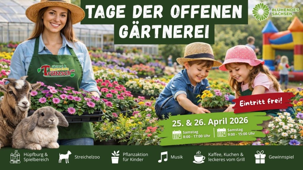 Blühendes Sachsen: Tage der offenen Gärtnerei 2026