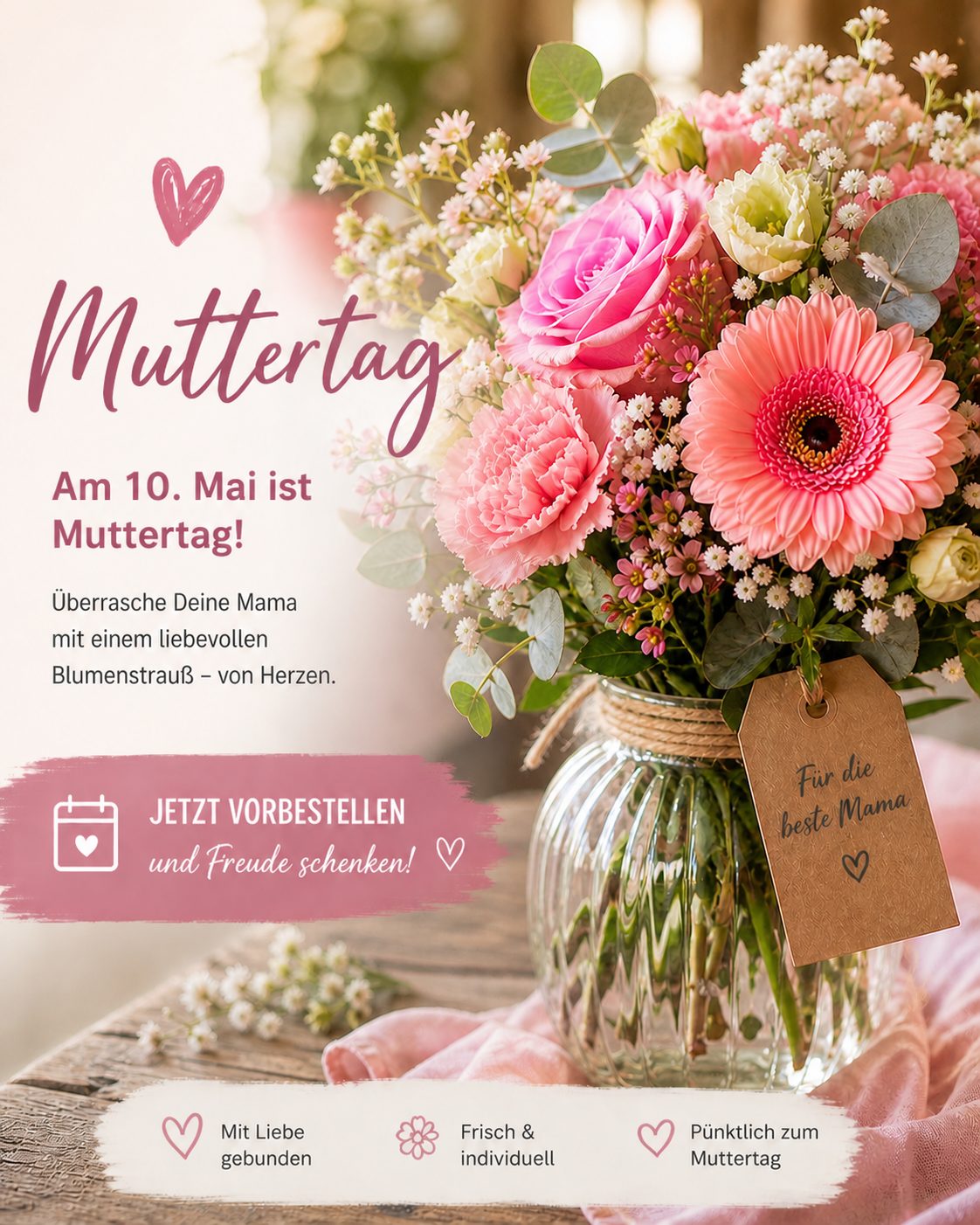 Muttertag – Blumen, die Danke sagen