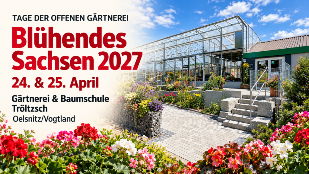 Blühendes Sachsen: Tage der offenen Gärtnerei & Baumschule Tröltzsch