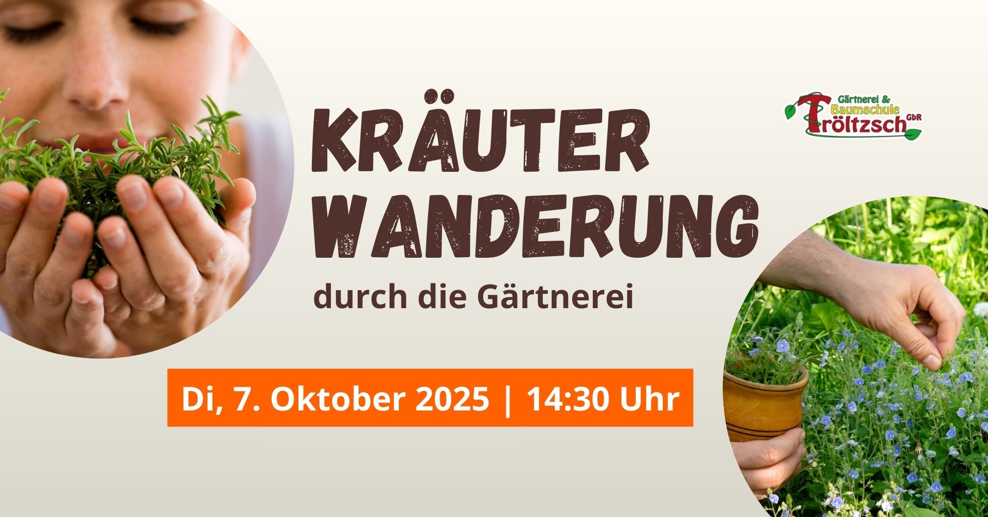 Kräuterwanderung durch die Gärtnerei